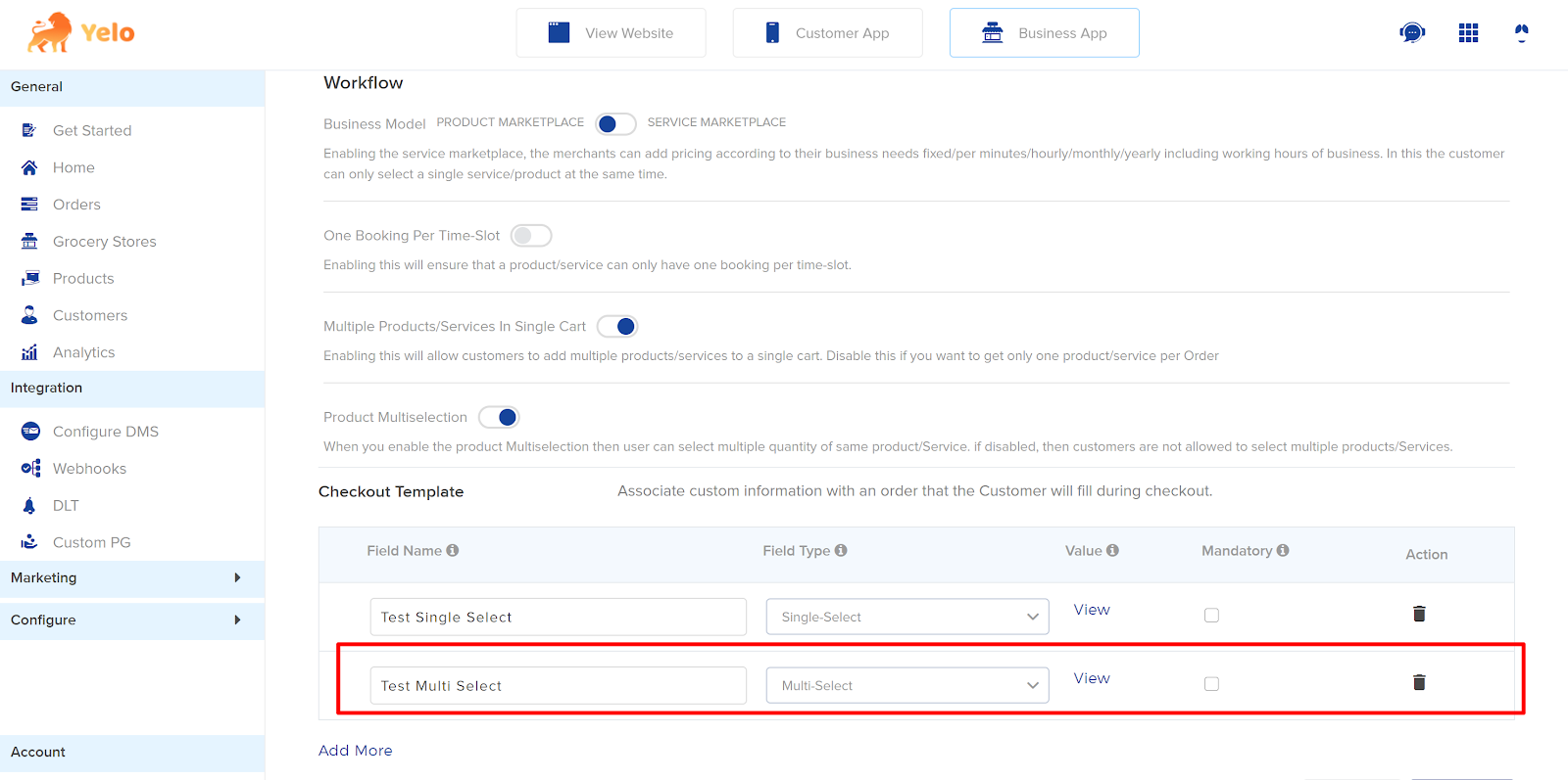 How to use Single Select and Multiselect Options - Jungleworks Support