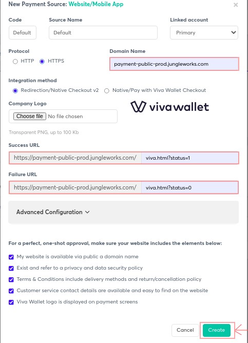 vival wallet integration